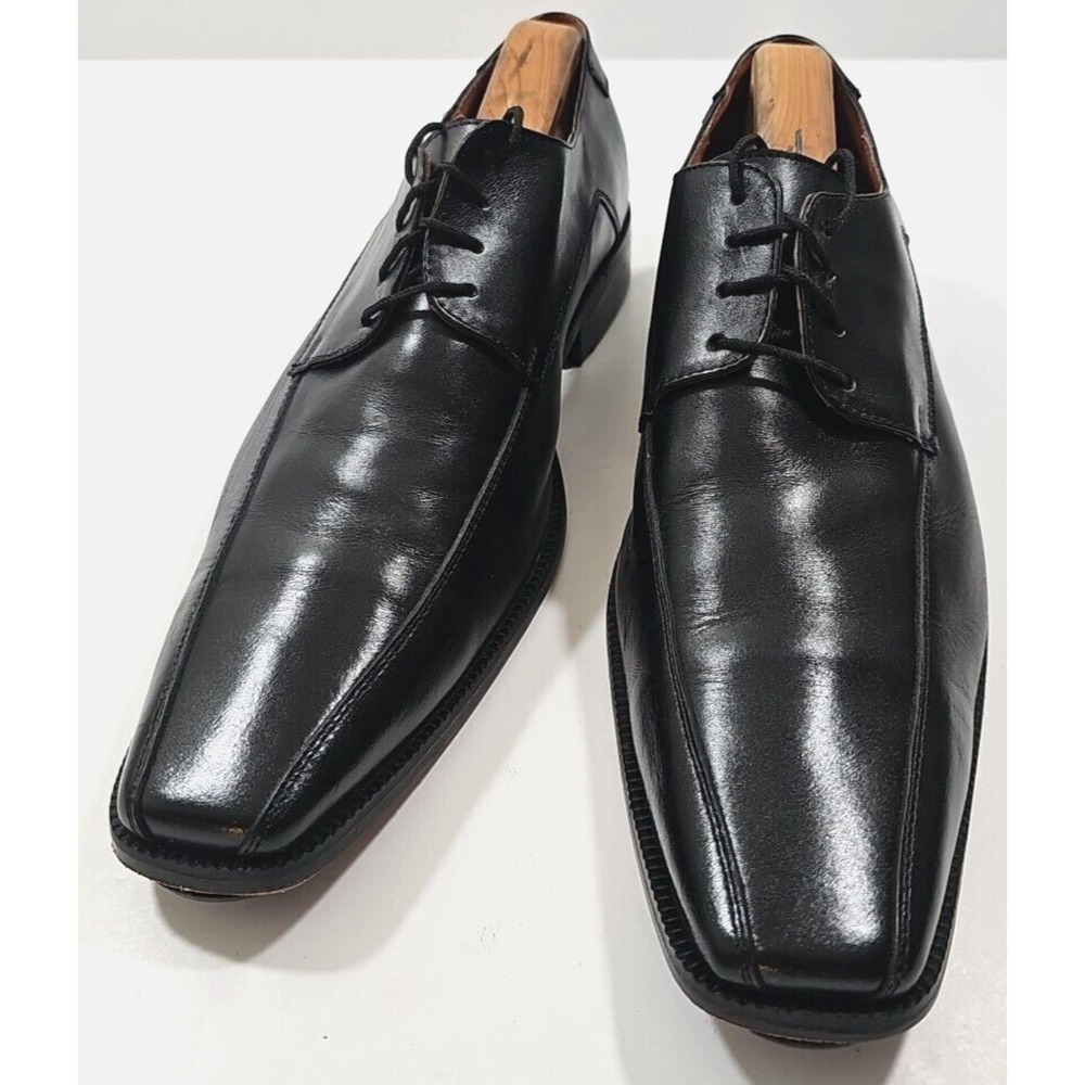 Jason & Justin Collection ~Men's Size 9.5~ Black Leather Dress Oxford Shoes.